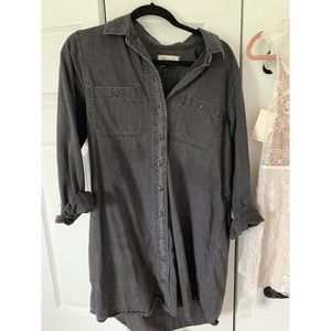 Madewell Denim Shirt Dress fits more like a medium.